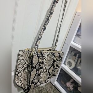 Faux snakeskin purse